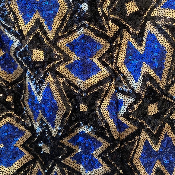 NEVER WORN Gold and blue sequin skirt - Picture 2 of 3